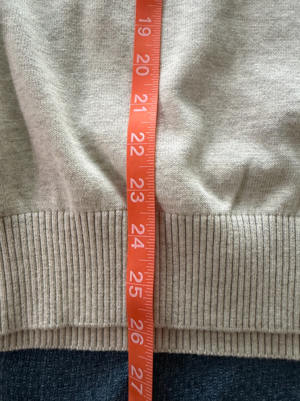 Nautica Beige Quarter-Zip Sweater with Navy Sailboat Logo - Picture 6 of 8
